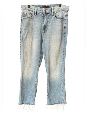 Modern American La Brea Crop Raw Hem Boot Cut Jeans Made in USA Size 29